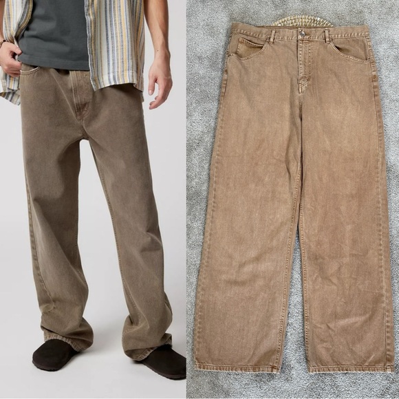 BDG Urban Outfitters Men’s Baggy Skate Fit Denim Jeans in Rinsed Brown 38X32 - Picture 1 of 16